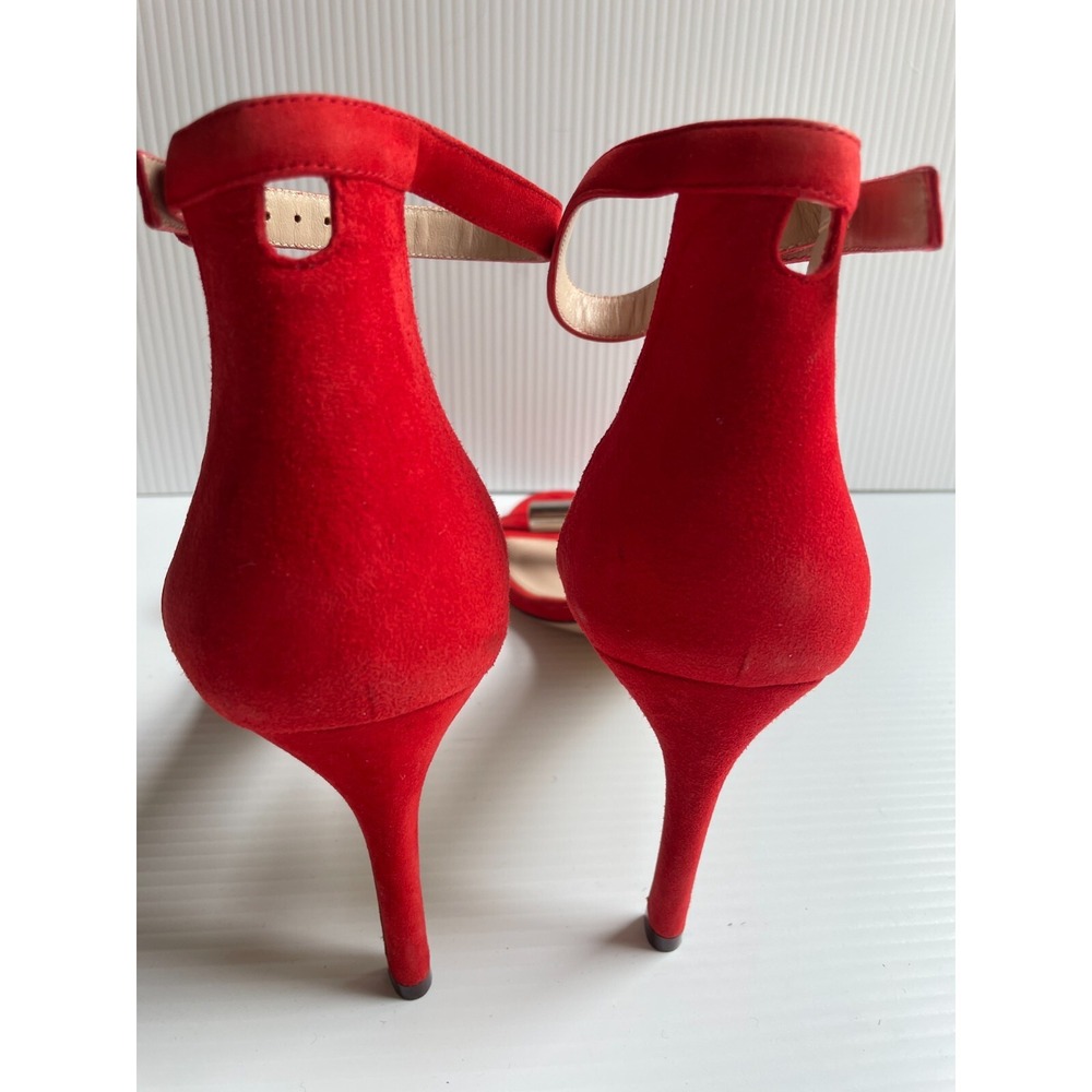 Stuart Weitzman Nudist 75 Cylinder Sandal Red Suede Size US 10 M NWT - Picture 8 of 8